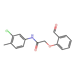 N-(3-chloro-4-methylphenyl)-2-(2-formylphenoxy)acetamide structure