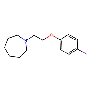 1H-Azepine, hexahydro-1-[2-(4-iodophenoxy)ethyl]- structure