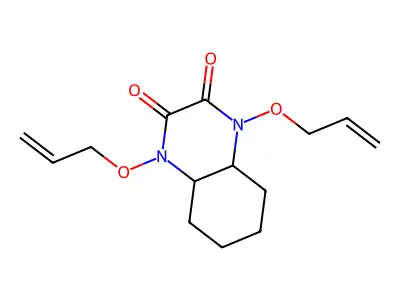 1,4-Bis(prop-2-en-1-yloxy)octahydroquinoxaline-2,3-dione structure