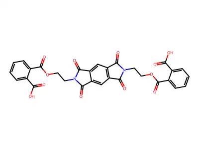 2-[2-[2-[2-(2-carboxybenzoyl)oxyethyl]-1,3,5,7-tetraoxopyrrolo[3,4-f]isoindol-6-yl]ethoxycarbonyl]benzoic acid structure