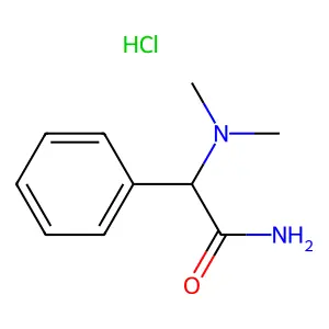 Benzeneacetamide, alpha-(dimethylamino)-, hydrochloride (1:1) structure