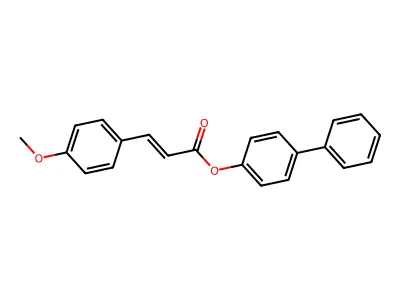 (4-Phenylphenyl) 3-(4-methoxyphenyl)prop-2-enoate structure