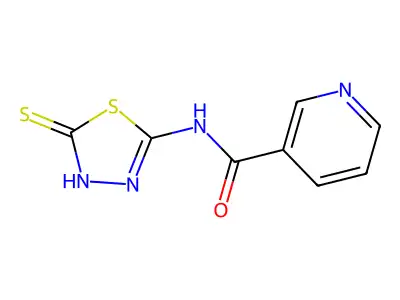 N-(5-Thioxo-4,5-dihydro-1,3,4-thiadiazol-2-yl)nicotinamide structure