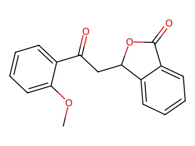 3-[2-(2-methoxyphenyl)-2-oxoethyl]-2-benzofuran-1(3H)-one structure