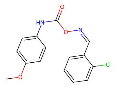 [(Z)-(2-chlorophenyl)methylideneamino] N-(4-methoxyphenyl)carbamate structure