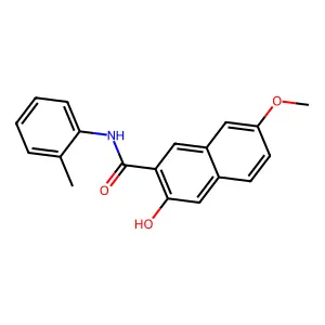 2-Naphthalenecarboxamide, 3-hydroxy-7-methoxy-N-(2-methylphenyl)- structure