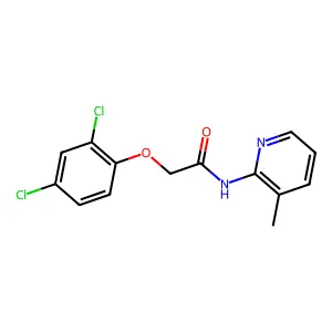 2-(2,4-dichlorophenoxy)-N-(3-methylpyridin-2-yl)acetamide structure