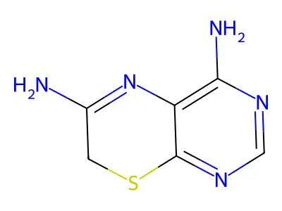 7H-Pyrimido(4,5-b)(1,4)thiazine, 4,6-diamino- structure