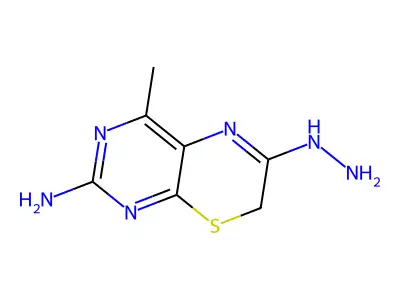 7H-Pyrimido(4,5-b)(1,4)thiazine, 2-amino-6-hydrazino-4-methyl- structure