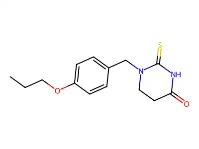 4(1H)-Pyrimidinone, tetrahydro-1-((4-propoxyphenyl)methyl)-2-thioxo- structure