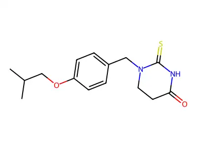 4(1H)-Pyrimidinone, tetrahydro-1-((4-(2-methylpropoxy)phenyl)methyl)-2-thioxo- structure