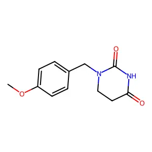 2,4(1H,3H)-Pyrimidinedione, dihydro-1-((4-methoxyphenyl)methyl)- structure