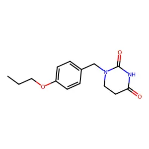 2,4(1H,3H)-Pyrimidinedione, dihydro-1-((4-propoxyphenyl)methyl)- structure