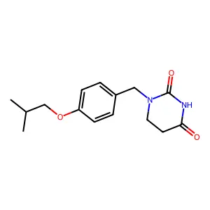 2,4(1H,3H)-Pyrimidinedione, dihydro-1-((4-(2-methylpropoxy)phenyl)methyl)- structure