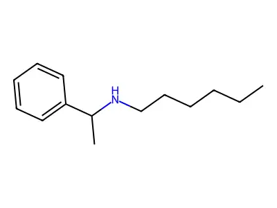 N-(1-phenylethyl)hexan-1-amine structure