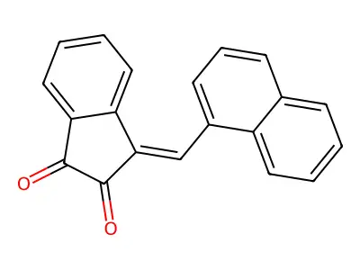 (3E)-3-(naphthalen-1-ylmethylidene)indene-1,2-dione structure