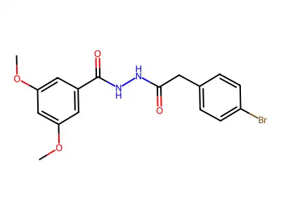 N'-[2-(4-bromophenyl)acetyl]-3,5-dimethoxybenzohydrazide structure