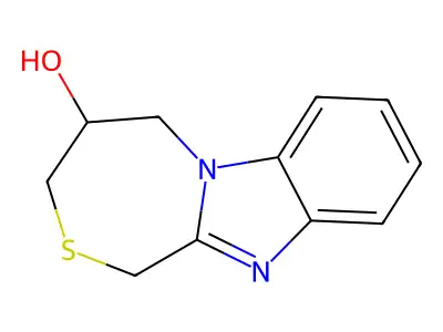 4,5-dihydro-1H,3H-[1,4]thiazepino[4,3-a]benzimidazol-4-ol structure