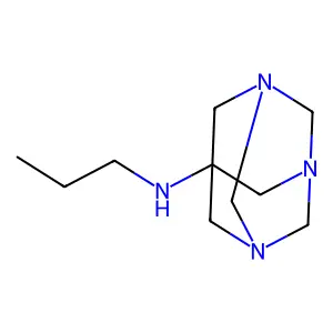 N-propyl-1,3,5-triazatricyclo[3.3.1.13,7]decan-7-amine structure