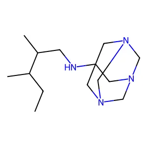 N-(2,3-dimethylpentyl)-1,3,5-triazatricyclo[3.3.1.13,7]decan-7-amine structure