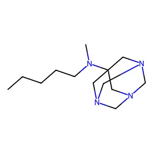 N-methyl-N-pentyl-1,3,5-triazatricyclo[3.3.1.13,7]decan-7-amine structure