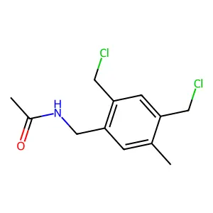 N-[[2,4-bis(chloromethyl)-5-methylphenyl]methyl]acetamide structure