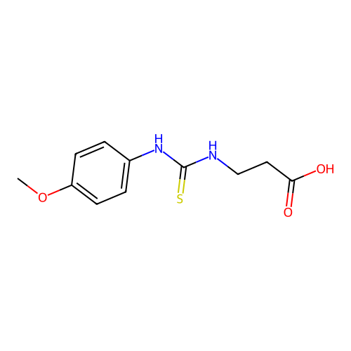3-[(4-Methoxyphenyl)carbamothioylamino]propanoic acid structure