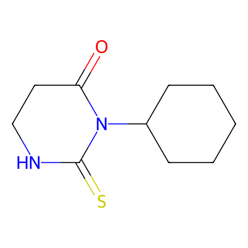 3-Cyclohexyl-2-thioxo-hexahydropyrimidin-4-one structure
