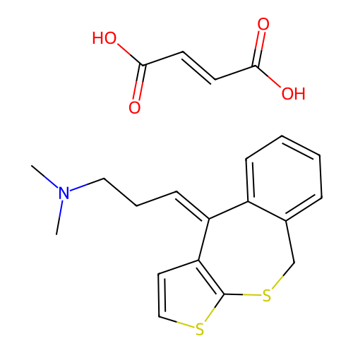 cis-Dithiadene hydrogen maleate structure