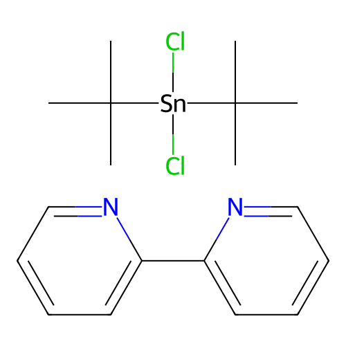 Ditert-butyl(dichloro)stannane;2-pyridin-2-ylpyridine structure