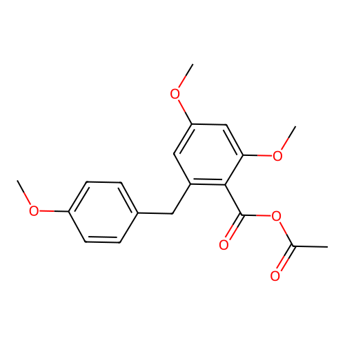 2,4-dimethoxy-6-[methyl]benzoicacidaceticanhydride structure