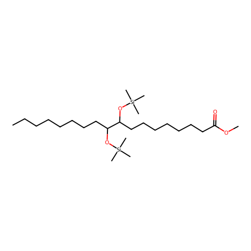 Octadecanoic acid, 9,10-bis[(trimethylsilyl)oxy]-, methyl ester structure