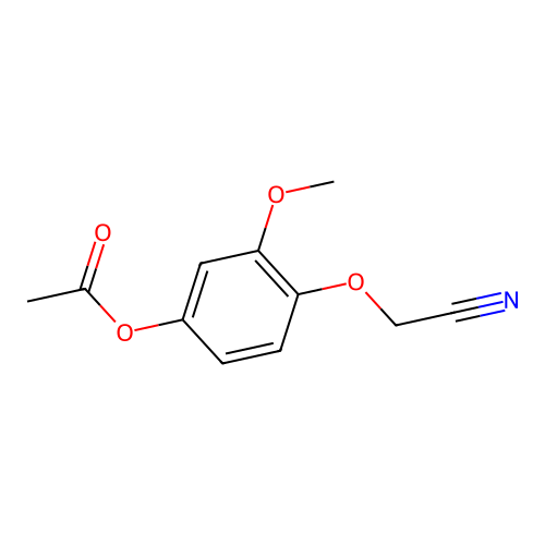 2-(4-Acetoxy-2-methoxyphenoxy)-acetonitrile structure