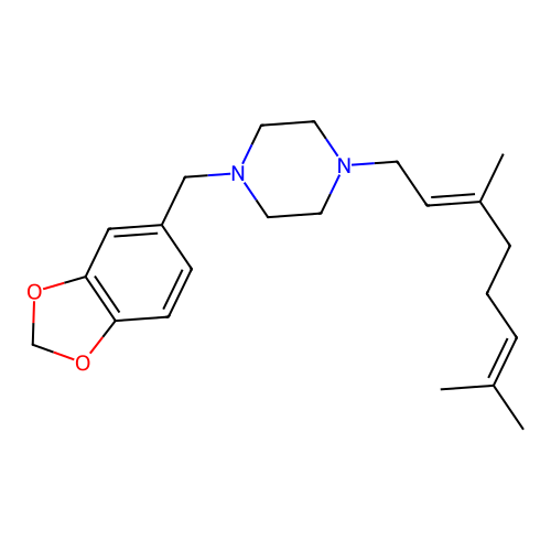 Piperazine, 1-(3,7-dimethyl-2,6-octadienyl)-4-(3,4-methylenedioxybenzyl)-, (E)- structure