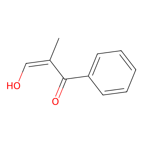 (Z)-3-hydroxy-2-methyl-1-phenylprop-2-en-1-one structure