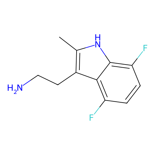 2-(4,7-difluoro-2-methyl-1H-indol-3-yl)ethanamine structure