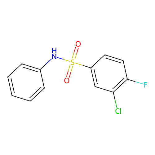 3-chloro-4-fluoro-N-phenylbenzenesulfonamide structure