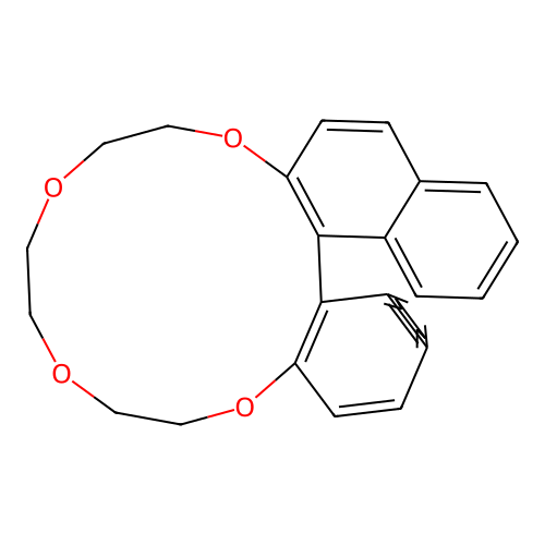 (r)-2,2'-binaphthyl-14-crown-4 structure