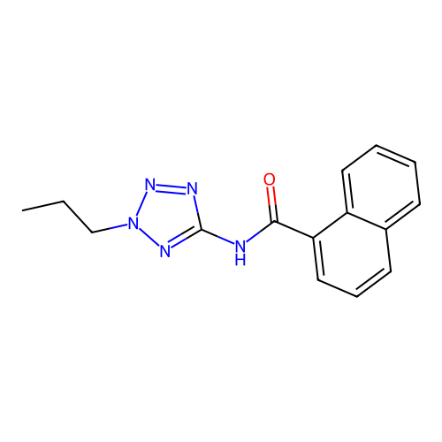 N-(2-propyl-2H-tetrazol-5-yl)naphthalene-1-carboxamide structure