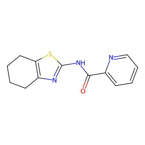 N-(4,5,6,7-tetrahydrobenzo[d]thiazol-2-yl)picolinamide structure