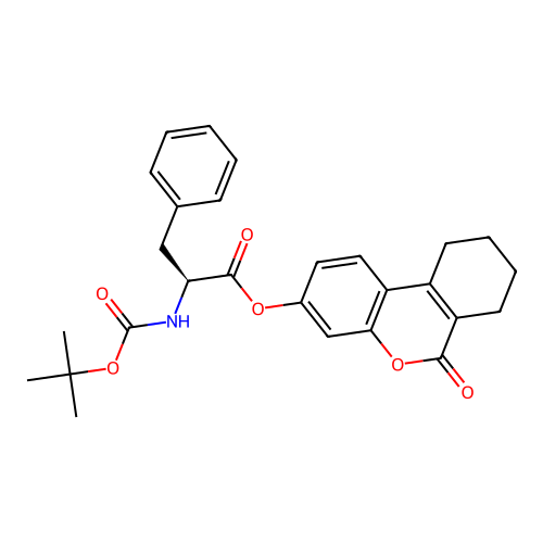 (S)-6-oxo-7,8,9,10-tetrahydro-6H-benzo[c]chromen-3-yl 2-((tert-butoxycarbonyl)amino)-3-phenylpropanoate structure