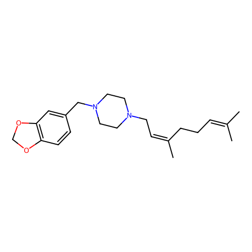 Piperazine, 1-(3,7-dimethyl-2,6-octadienyl)-4-(3,4-methylenedioxybenzyl)-, (Z)- structure