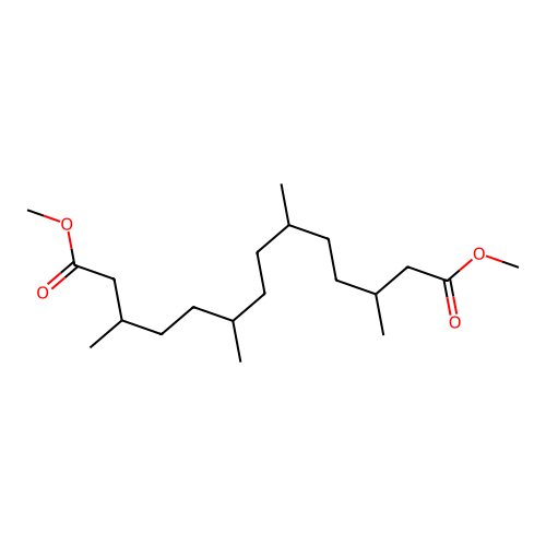 Tetradecanedioic acid, 3,6,9,12-tetramethyl-, dimethyl ester structure