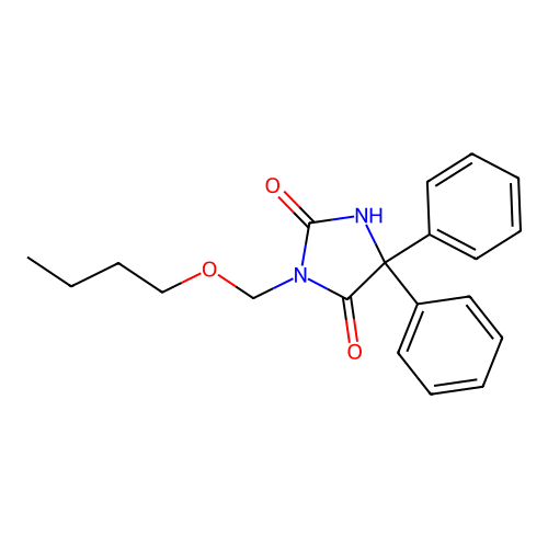 Hydantoin, 3-(butoxymethyl)-5,5-diphenyl- structure