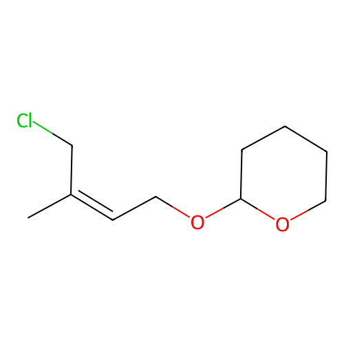 2-(4-Chloro-3-methylbut-2-enoxy)oxane structure