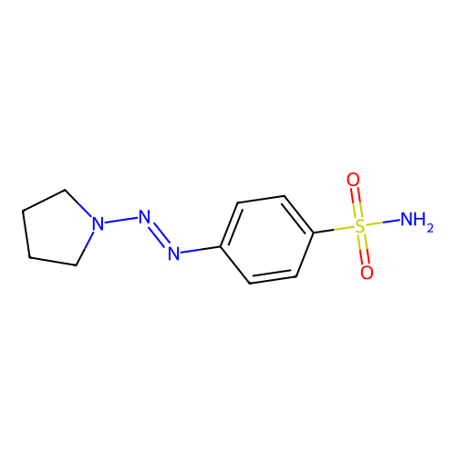 4-[(E)-pyrrolidin-1-yldiazenyl]benzenesulfonamide structure