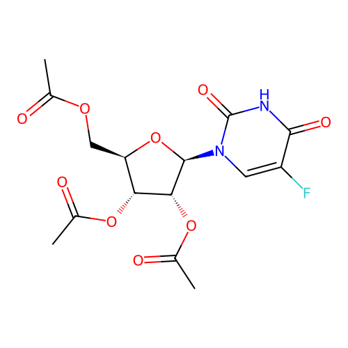 5-fluorouridine triacetate structure