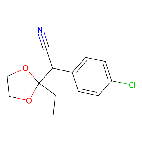 alpha-(4-Chlorophenyl)-2-ethyl-1,3-dioxolane-2-acetonitrile structure