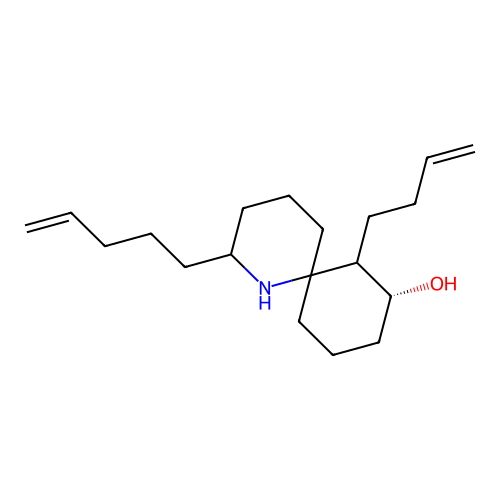 Octahydrohistrionicotoxin structure