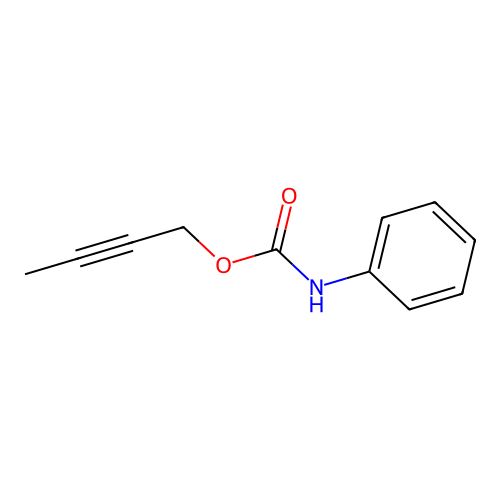 but-2-ynyl N-phenylcarbamate structure
